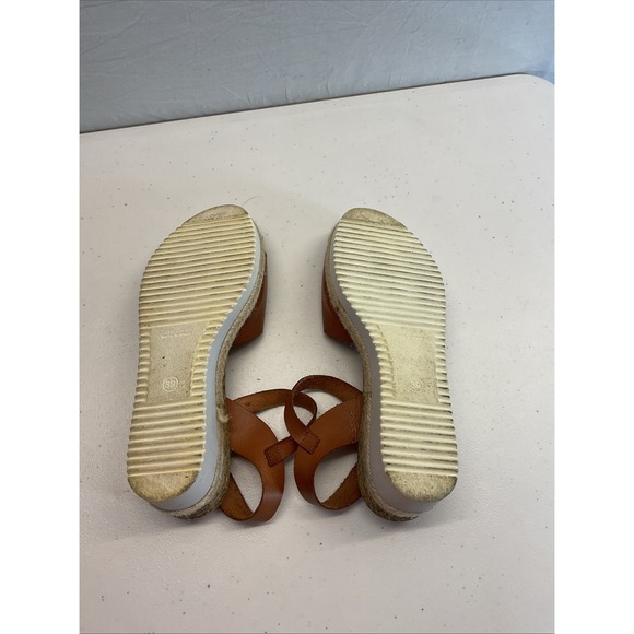 Bertuchi made in Spain Leather Sandals 8 US 39 EUR Womens Brown Buckle - Picture 7 of 13